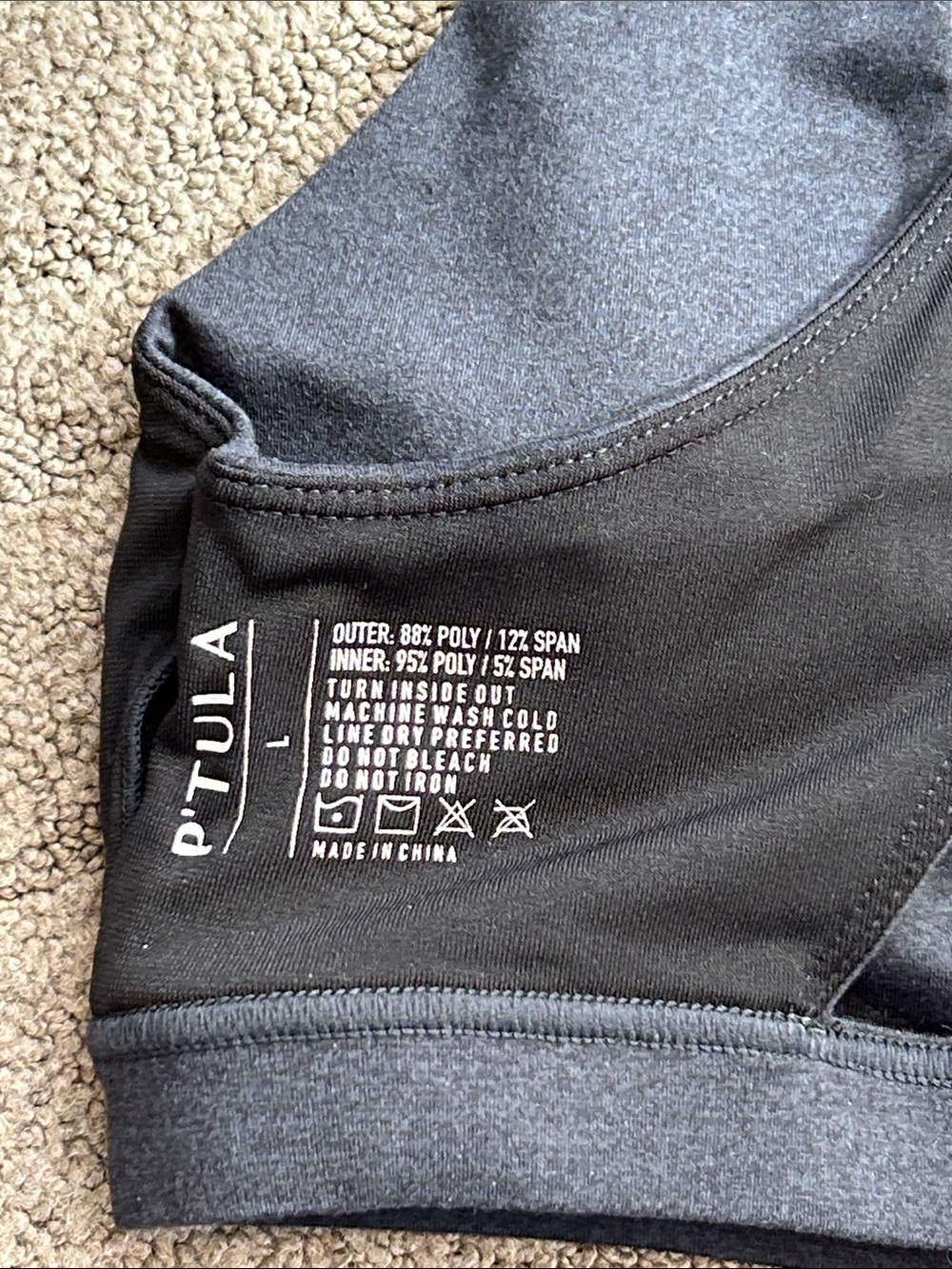 Ptula Bare V neck Sports Bra Size Large - Picture 5 of 6